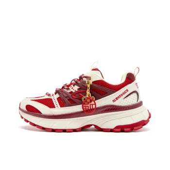 QIAODAN Kaiyuan V3 Anti Slip Wear Resistant Low Top Casual Shoes Women's Red Beige