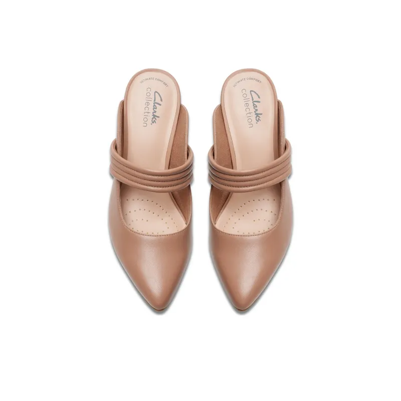Clarks Chunky Heel High Heels 7cm Women's Brown-2