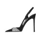 Satin Black 10cm (Butterfly Rhinestone)