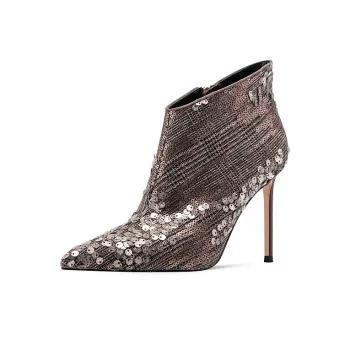 JOOC Ankle Boots 9cm Women's Bronzed Gold