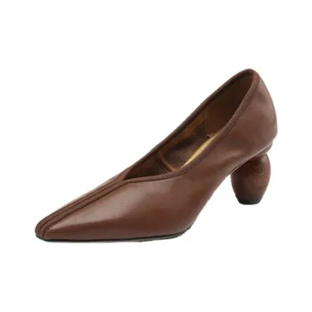 MARINO FABIANI Chunky Heel High Heels 7cm Women's Brown