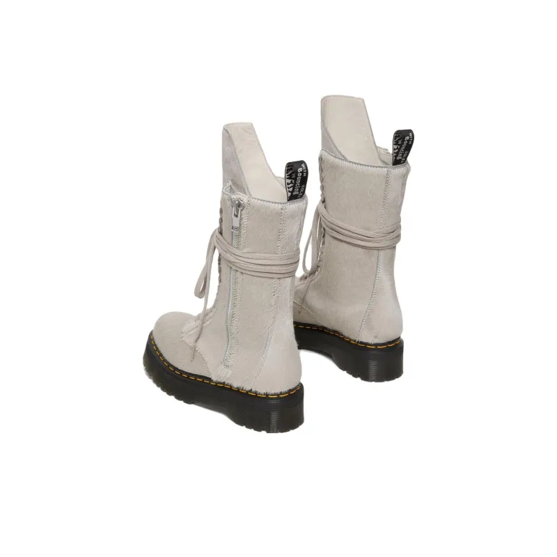 Dr.Martens 1918 Ro Hair On Lace Up Strobe Calf Length Platform Boot 'Rick Owens'-3
