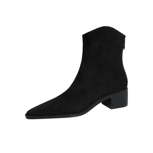 BIGTREE Ankle Boots Women's Black/Dark Brown