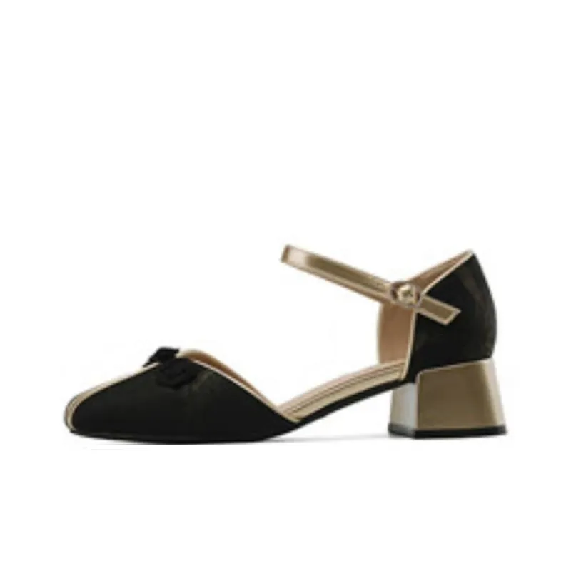 DAPHNE Chunky Heel High Heels 4.5cm Women's-4