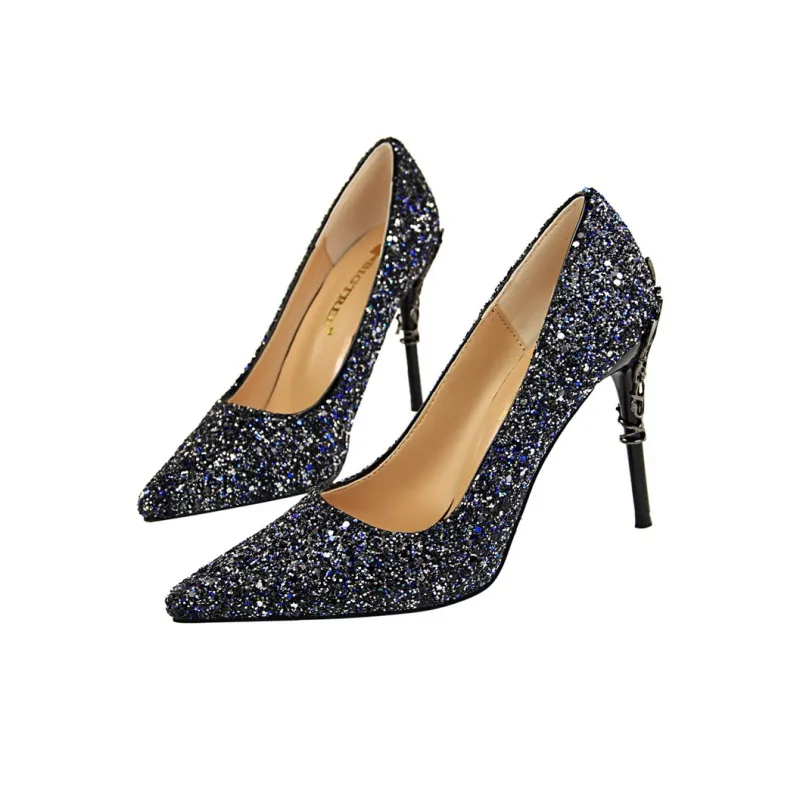 QITUMAUL Slim Heel High Heels 9.5cm Women's-11