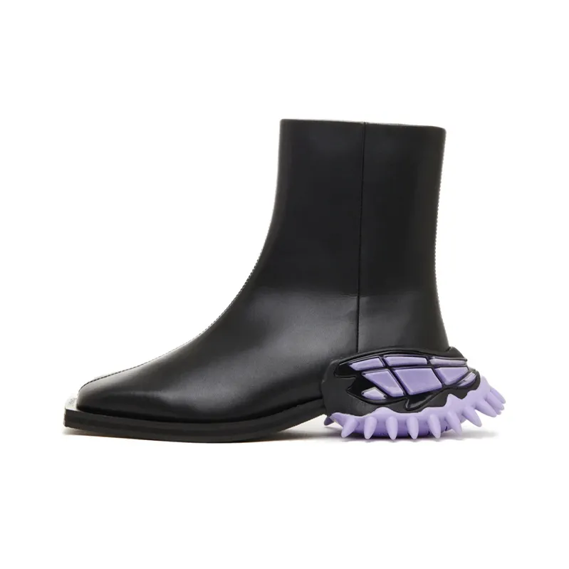 ROMBAUT Ankle Boots Unisex Black Purple-0