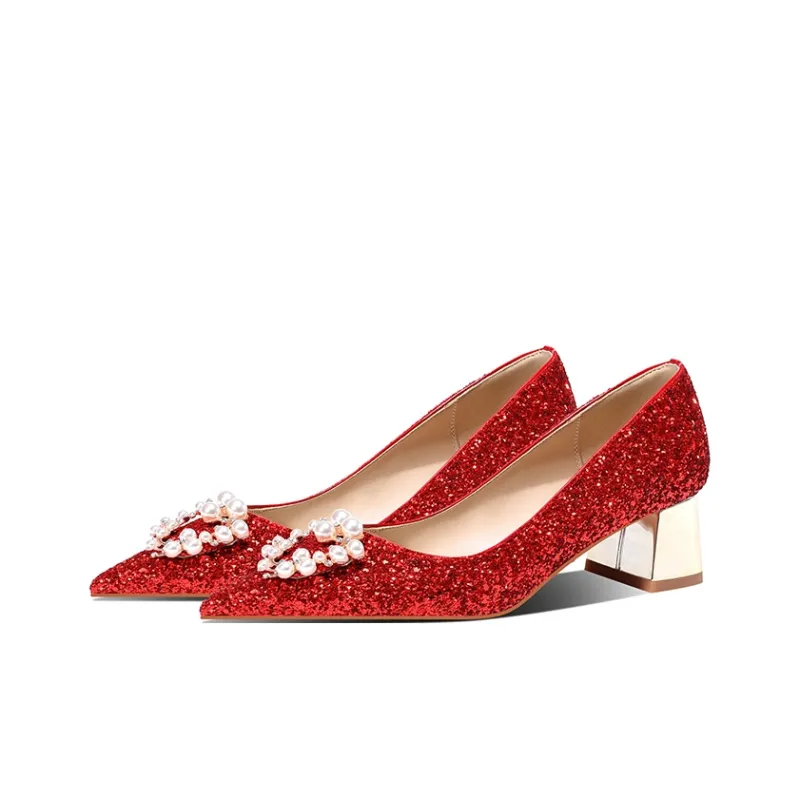 MEIAI Chunky Heel High Heels 6.5cm Women's-10