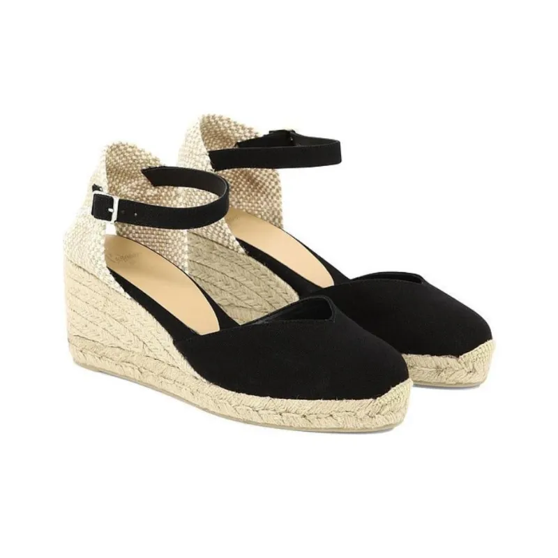 Castañer Wedge Heel High Heels Women's Black-2
