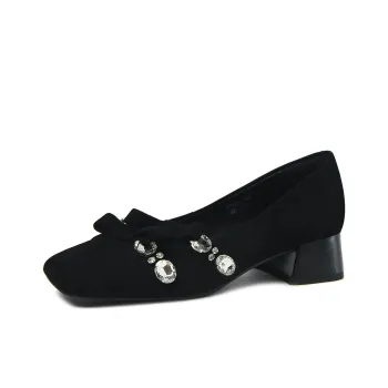 CAMEIDO Chunky Heel High Heels 4cm Women's Black