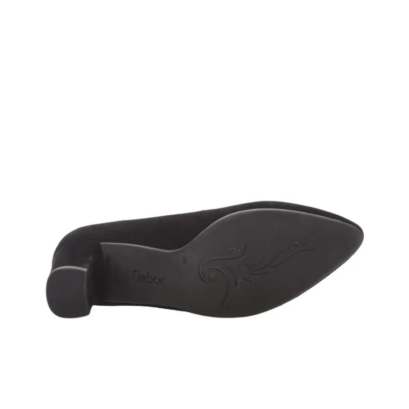 Gabor Comfort Chunky Heel High Heels 6cm Women's Black-5