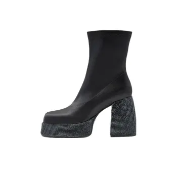 NINE WEST Ankle Boots 8cm Women's Black