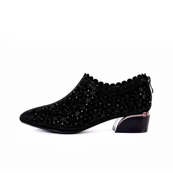 LESELE Chunky Heel High Heels 3.0cm Women's Black