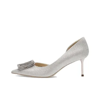 73Hours Slow Motion Slim Heel High Heels 6.5cm Women's Silver