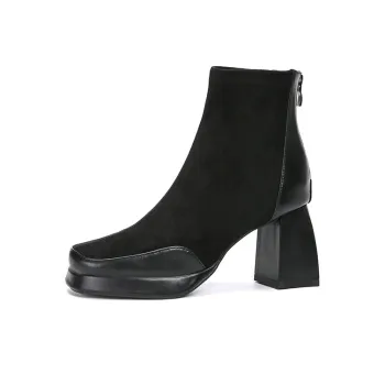Zubumei Ankle Boots 7CM Women's Black
