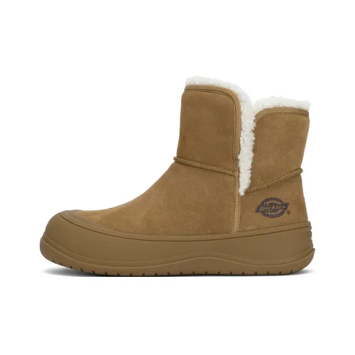 Dickies Warm 10cm Snow Boots Women's Yellow Brown