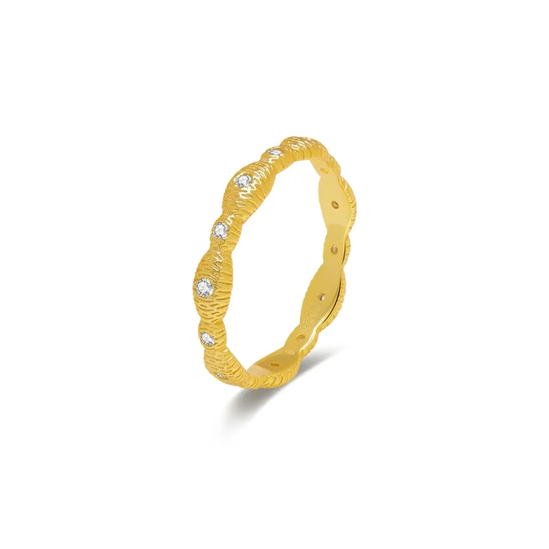 MITHAOL KUSC S925 Silver Plated With 18K Gold Rings Women's-6
