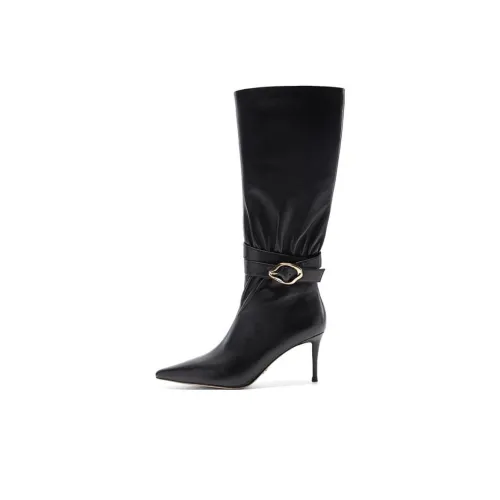 NINE WEST Knee-high via Boots Women's Black