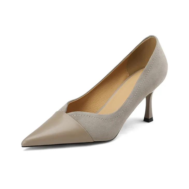 Naiyee High Heels Women's Black/Chestnut/Apricot-4