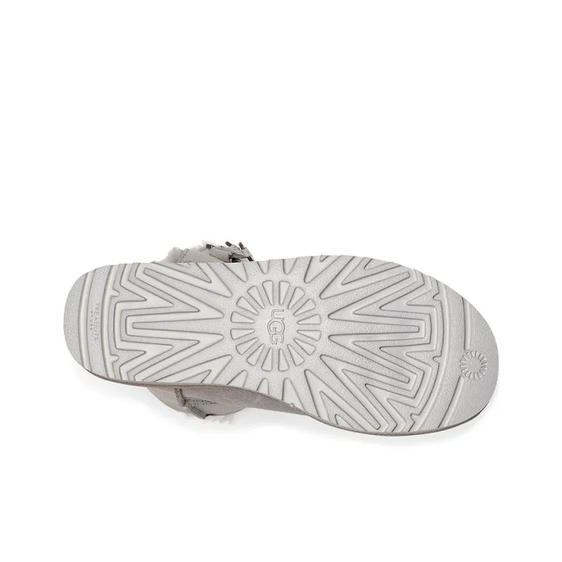 UGG Bailey Button UGG Charm Metallic Alphabet Version Fleece Lined 'Light Grey' Women's-5