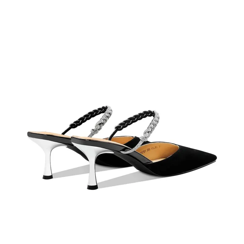 PRETY PEKI Stylish Sandal 7cm Women's Black-2