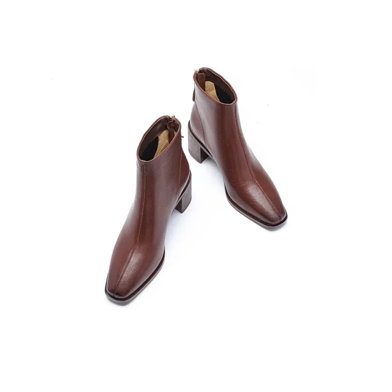 EBLAN Ankle Boots Women's Brown-2