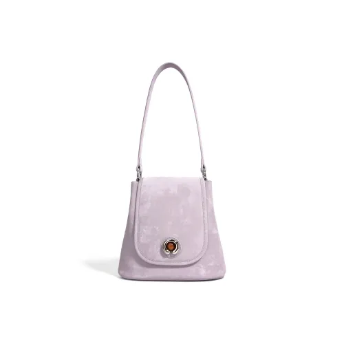 COURONNE Cow Split Leather One Shoulder Crossbody Bag Regular Women's Hyacinth Purple/Silver Gray/Tin Gray