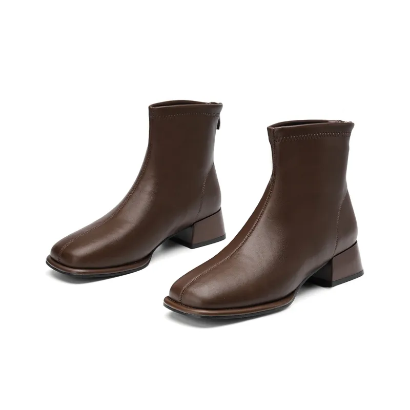 EBLAN Ankle Boots Women's Dark Brown-1