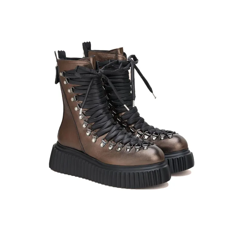 AGL Ankle Boots 6cm Women's Brown-3