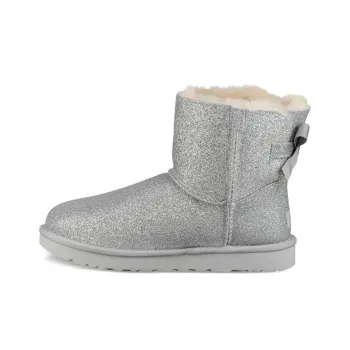 UGG Mini Bailey Bow Sparkle 'Silver' Women's