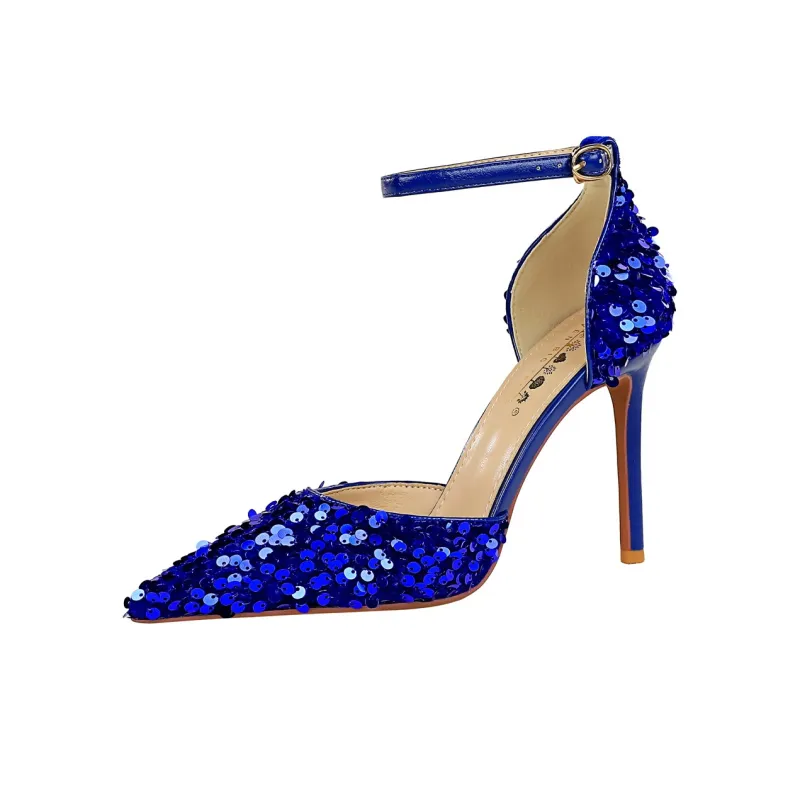 QITUMAUL Slim Heel High Heels 10cm Women's-6