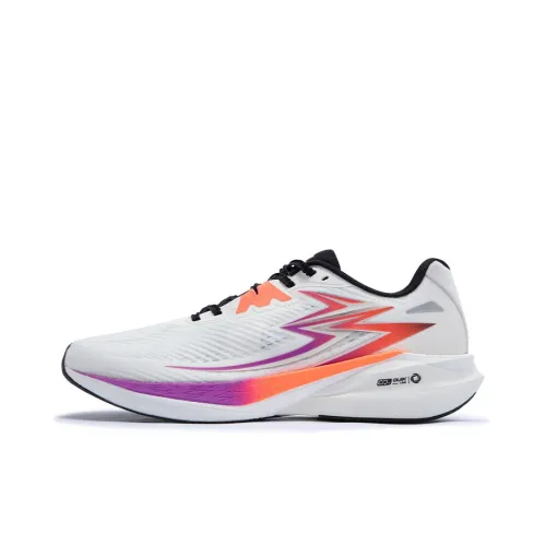 361° Anti Slip And Wear Resistant Breathable Low Top Running Shoes Men's White Wisteria