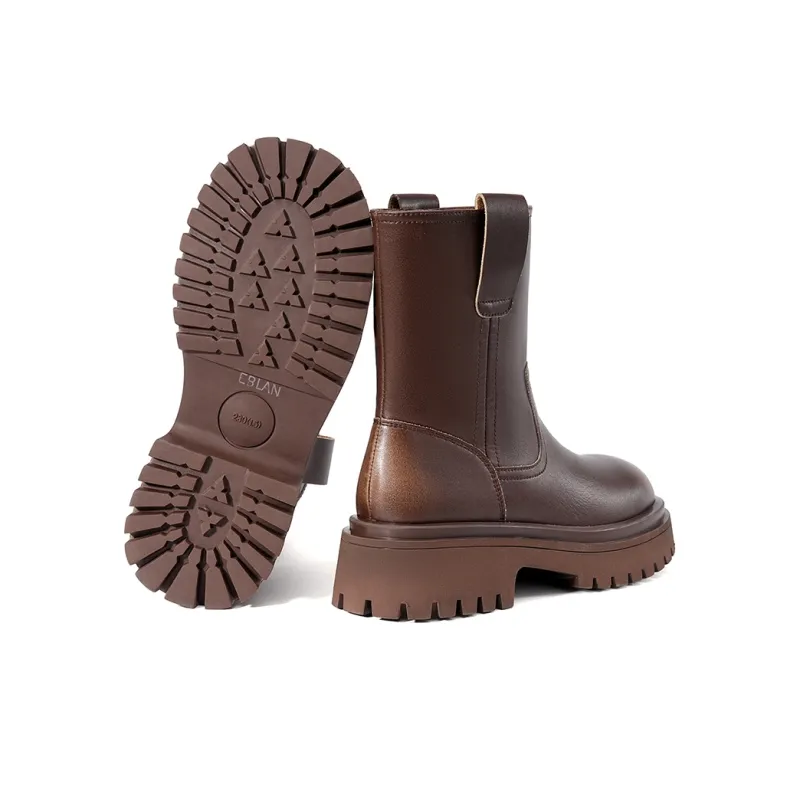 EBLAN Ankle Boots Women's Brown-3