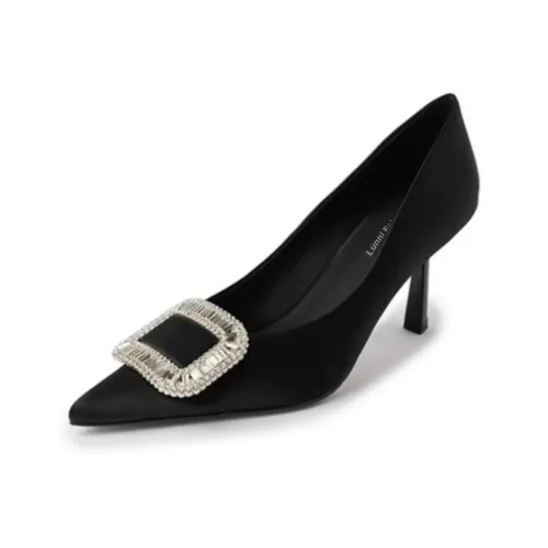 LUNNIFEIYA Slim Heel High Heels Women's Black