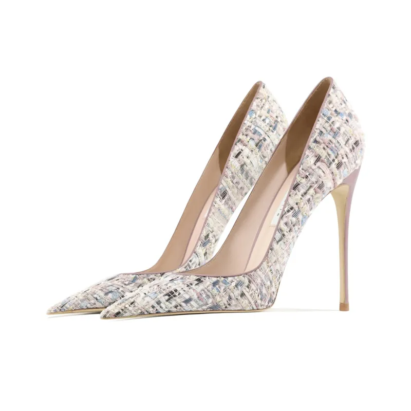 Ganxiaojie Slim Heel High Heels Women's Multicolor-2