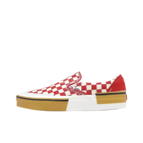 Slip On Vans Reconstruct 'Red White Checkerboard'