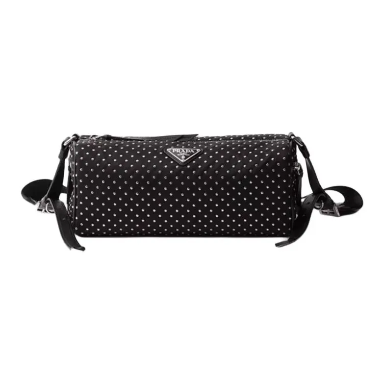 PRADA Recycled Nylon Shoulder Bag Medium Size Women's Black-0