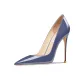 Gray Blue Patent Leather