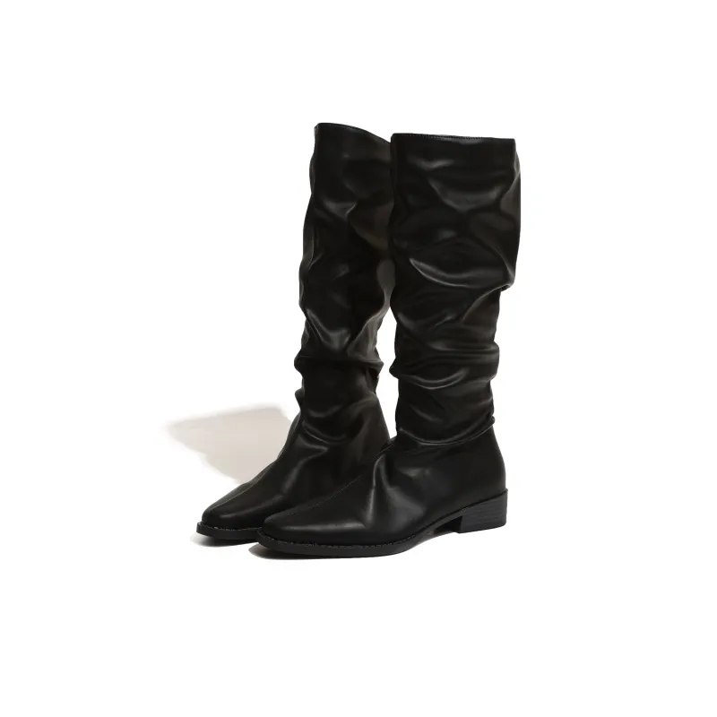 LXVB Slouch Boots Knee-high Boots 3cm Women's-2