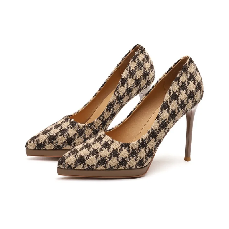 HKCP Slim Heel High Heels 11cm Women's-5