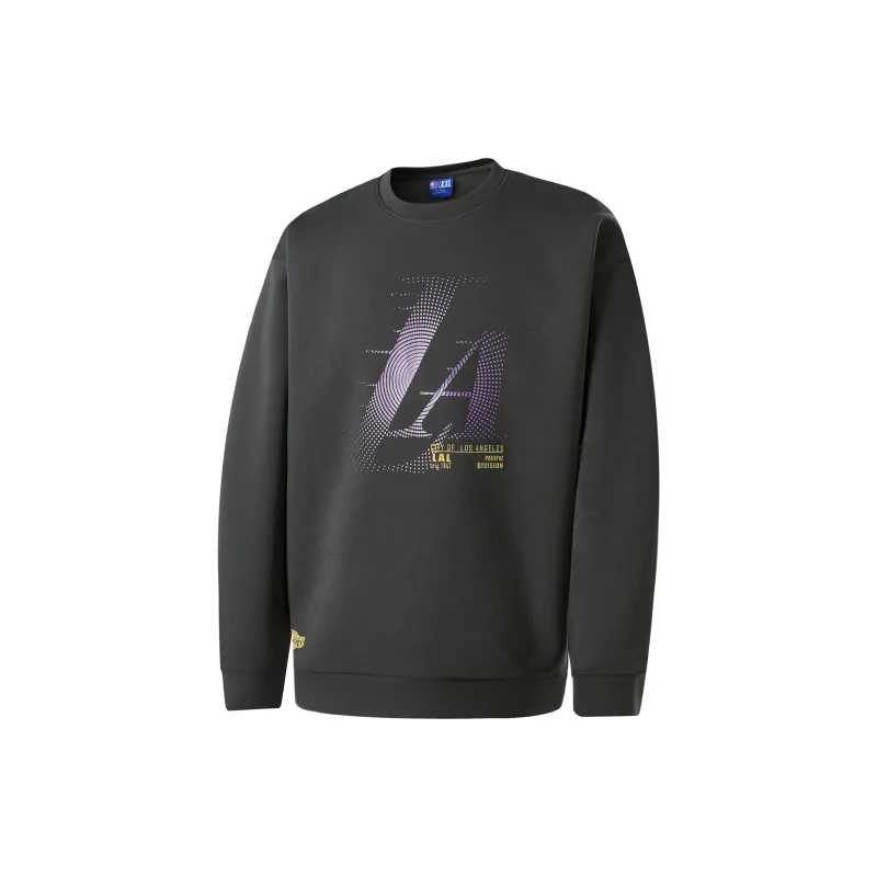 NBA Los Angeles Lakers Sweatshirt Unisex Dark Gray-1