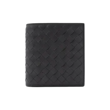 Bottega Veneta Intrecciato Calfskin Wallet Regular Men's Gray Green