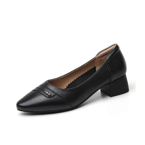 Cigna Chunky Heel High Heels 3.8cm Women's