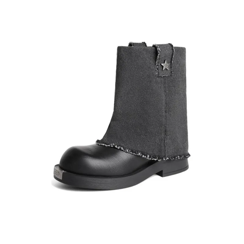 BELLE Ankle Boots 3.5cm Women's Denim Blue-10