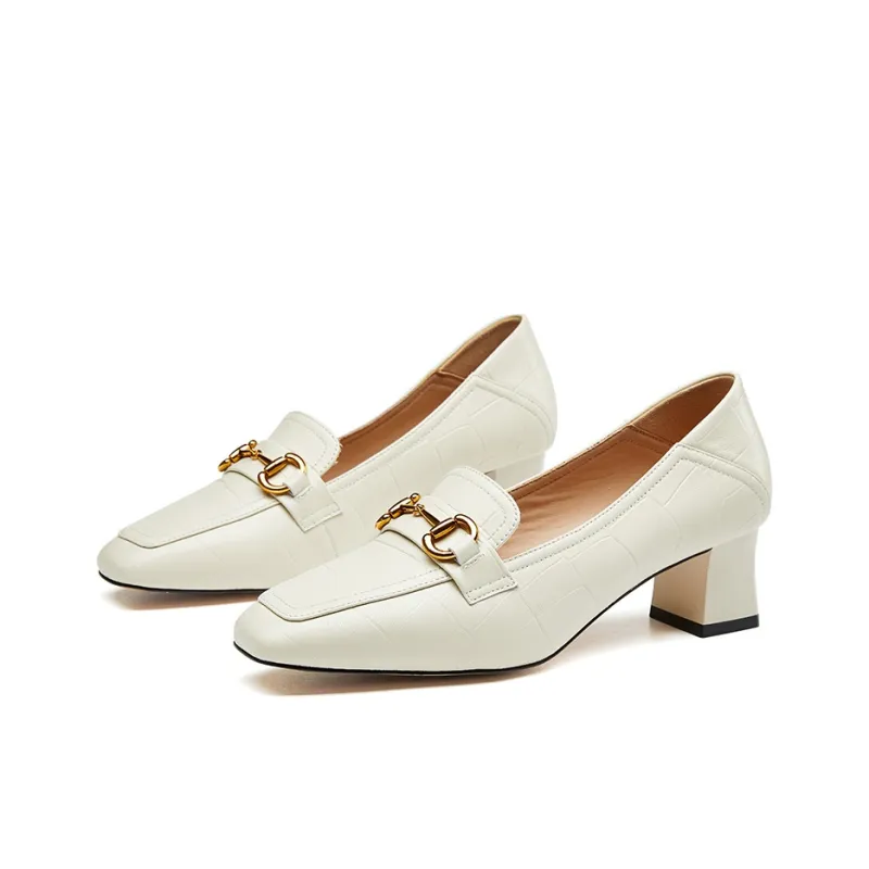 KANGNAI High Heels Women's Ecru-1