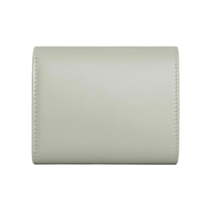 CELINE Triomphe Cow Leather Wallet Small Size Women's Light Green-2