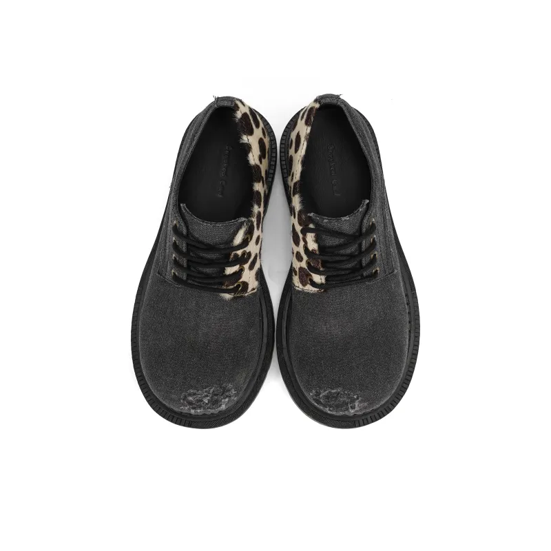 CROOKED CARD Anti Slip And Wear Resistant Height Increasing Low Top Casual Shoes Unisex Gray-5