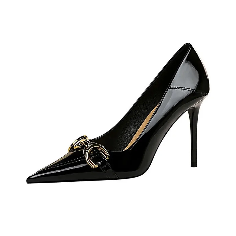 BIGTREE Slim Heel High Heels 10cm Women's-0