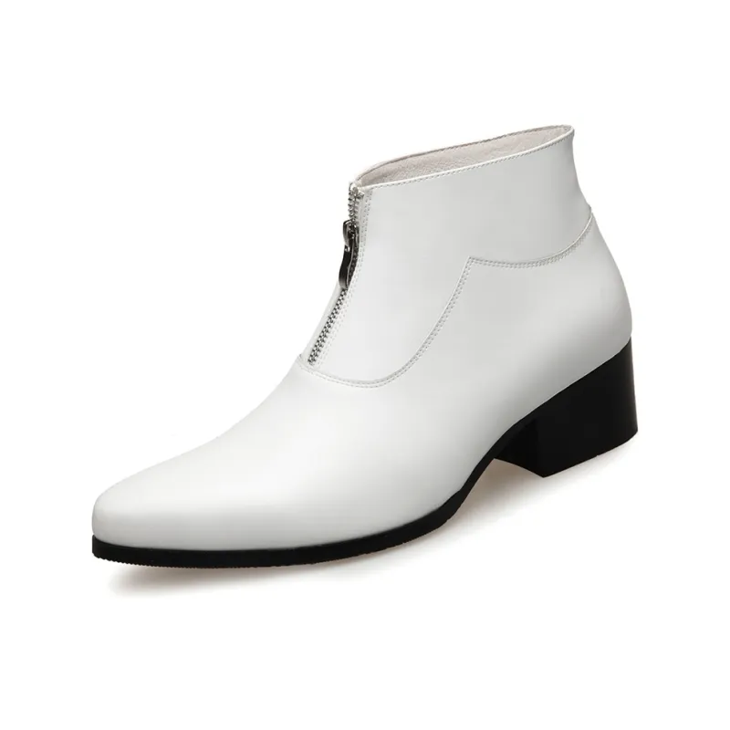 LUOMAIKE Ankle Boots Men White/Black-0