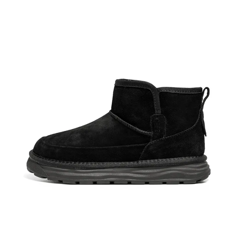 WEISHIBANGWEI Snow Boots Men Chestnut Brown/Black-7