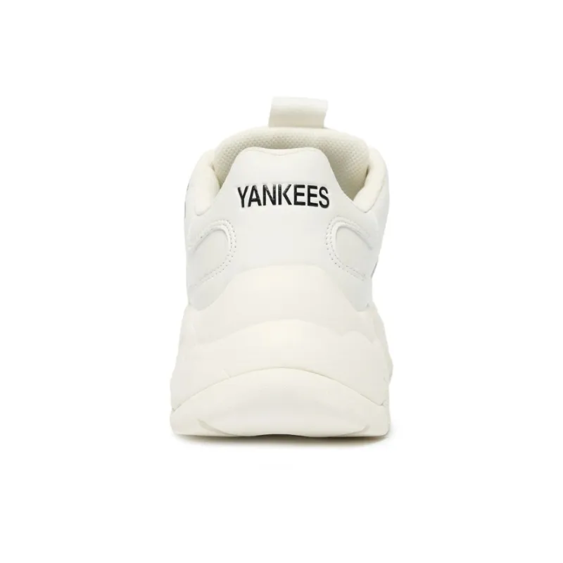 MLB Big Ball Chunky Wear Resistant Height Increasing Low Top Chunky Sneakers Unisex White-4
